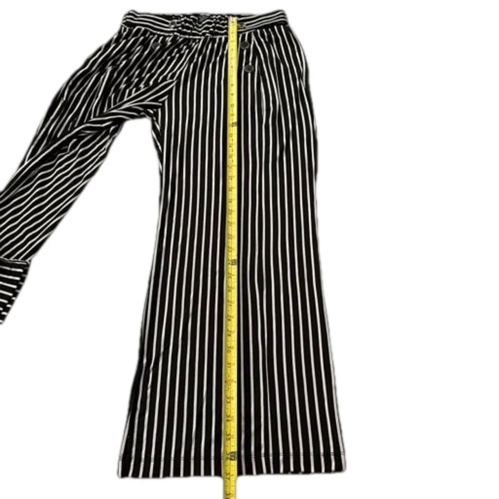 Robert Louis Palazzo Pants, Size PL, Black & White Striped - Picture 7 of 8